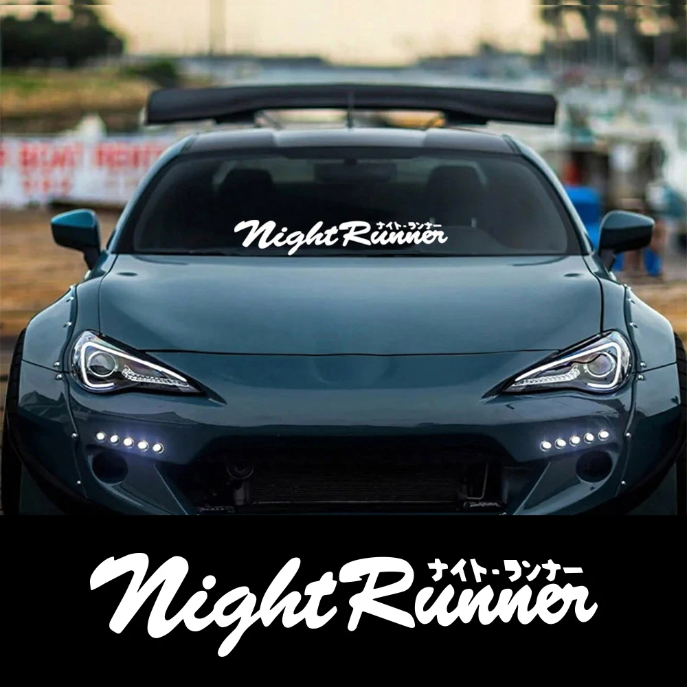 

JDM Night Runner Car Sticker Vinyl Decal Waterproof Windshield Bumper Window Racing Drift Auto Accessories