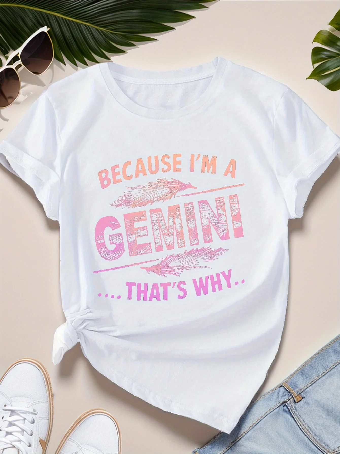 

Gemini Women's Short Sleeved T-shirt Harajuku Short Sleeve Casual Women's T-shirt Clothing Street Tops Tees Aesthetic Clothes