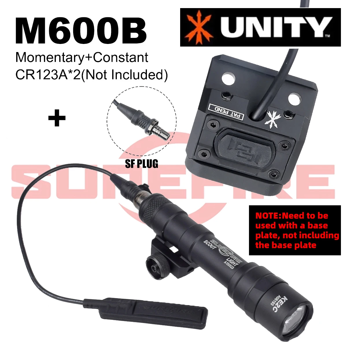 UNITY スイッチ Surefire M600 M300 ホット Mod ボタン圧力 SF プラグエアガン強力なライフル銃武器スカウトライト Modbutton