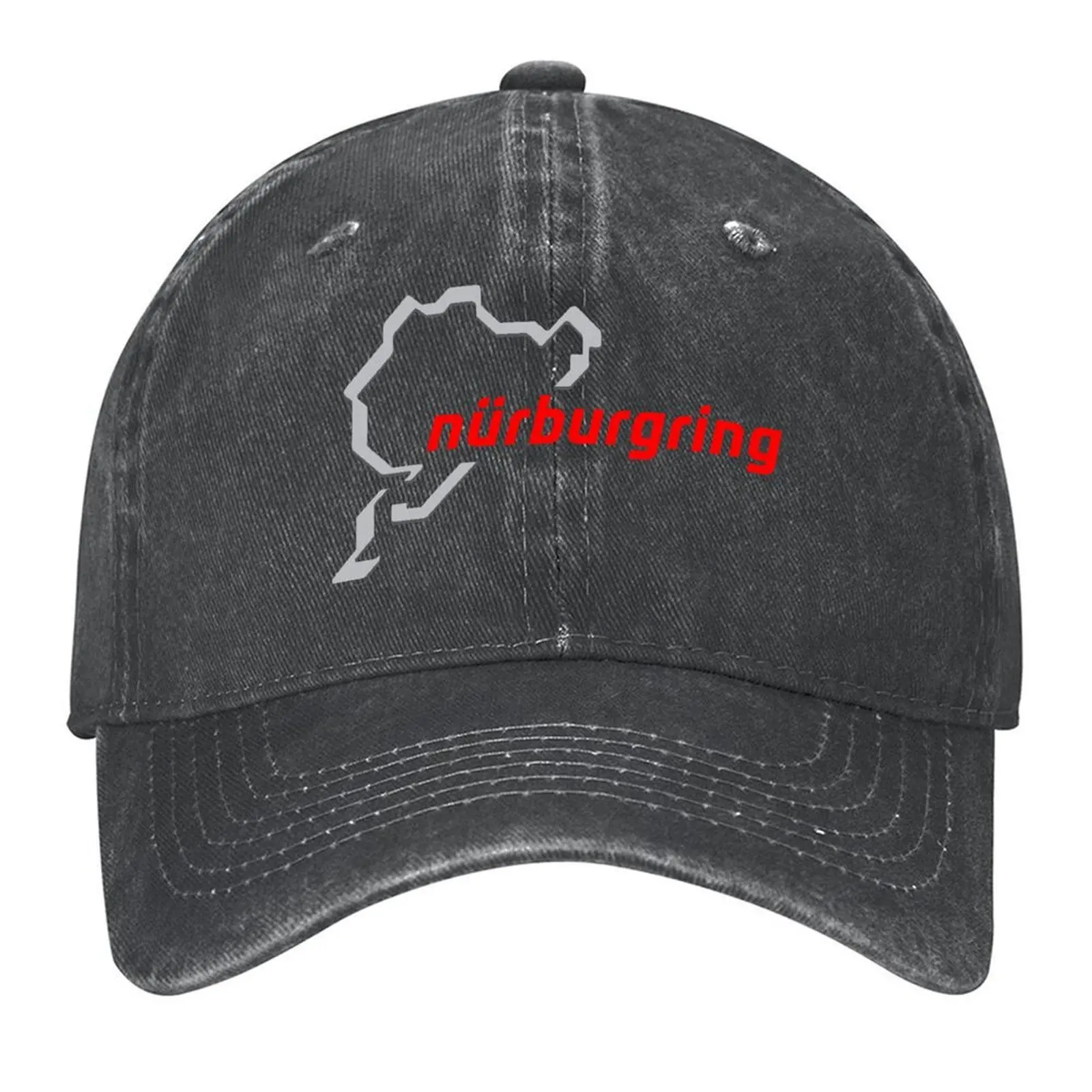 

Nurburgring red pale grey and dark grey Baseball Cap Sunhat Military Tactical Cap Ball Cap hats on offer Man Women's