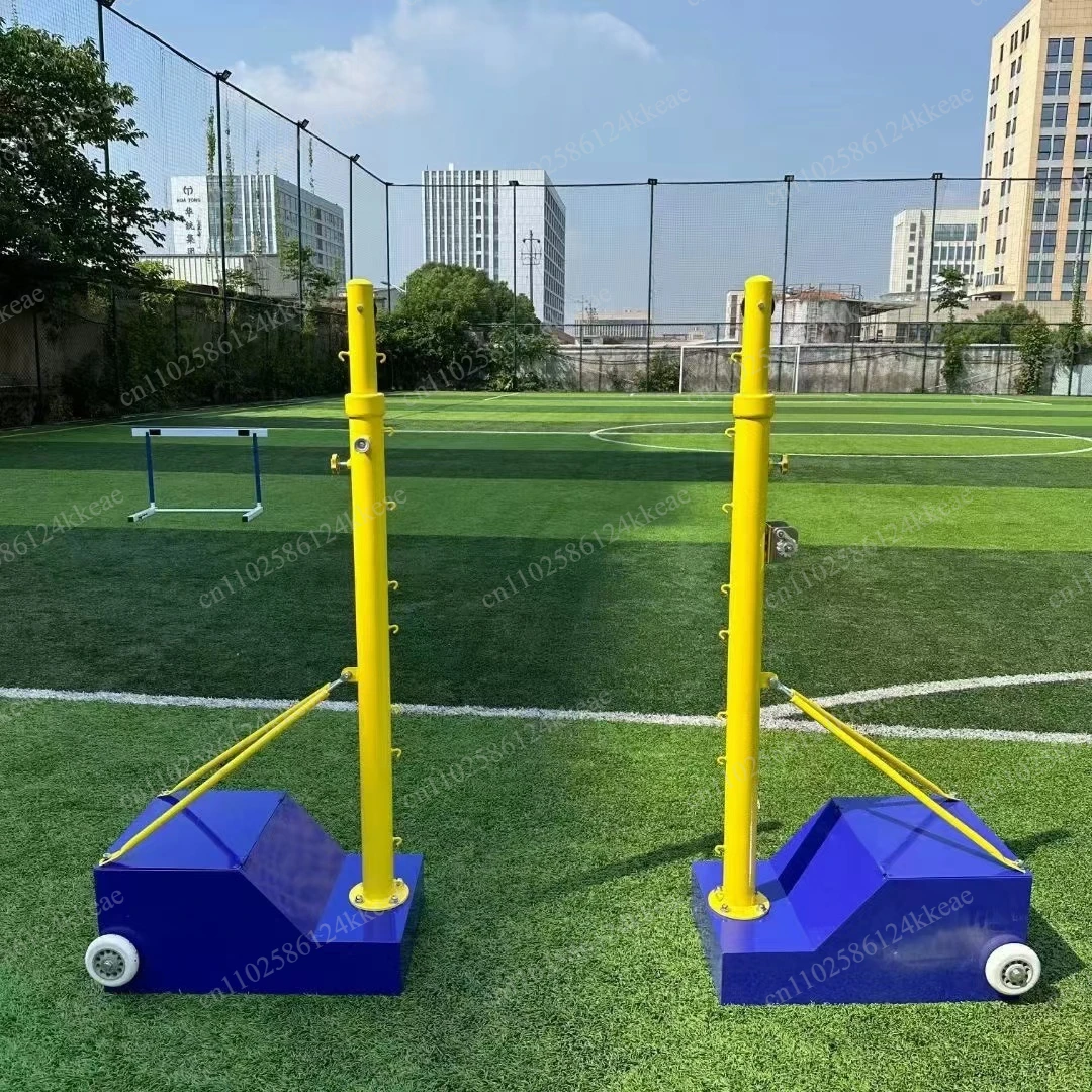 New eight-in-one liftable badminton net column full cast iron movable volleyball net frame badminton rack