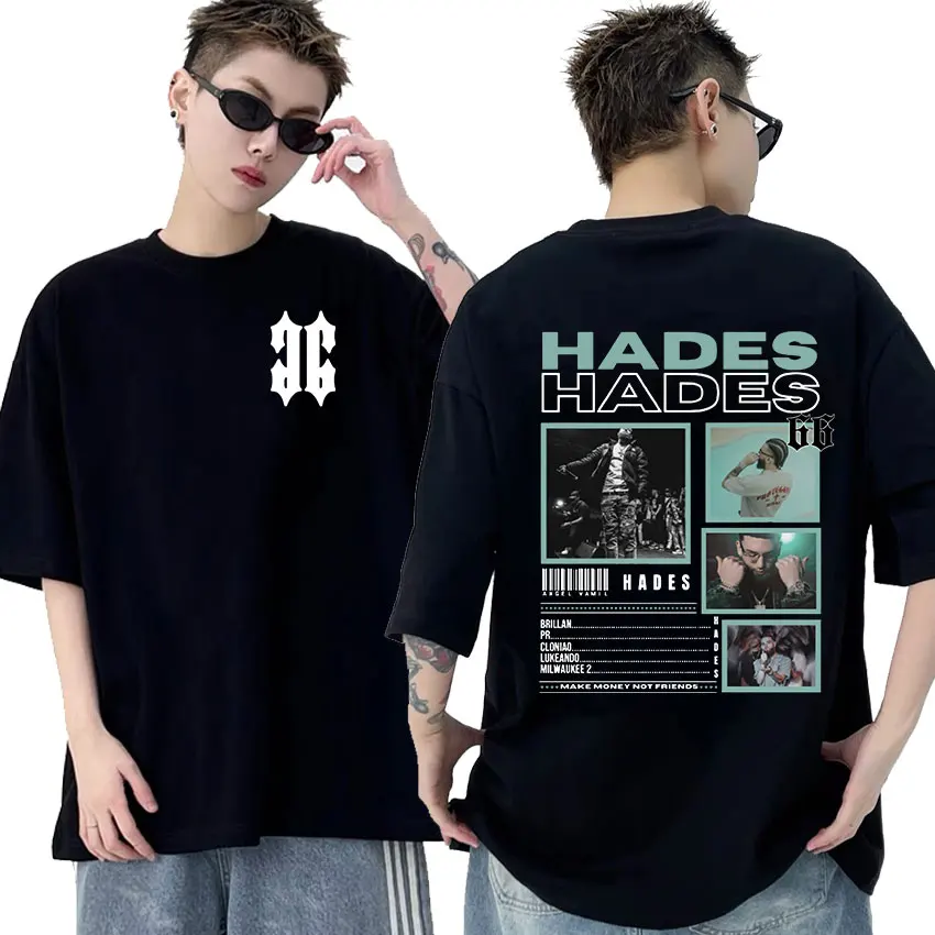 Hades 66 2024 Album Graphic T-Shirts Men's Hip Hop Vintage Rap Short Sleeve T-shirt Man 100% Cotton Oversized T Shirt Streetwear