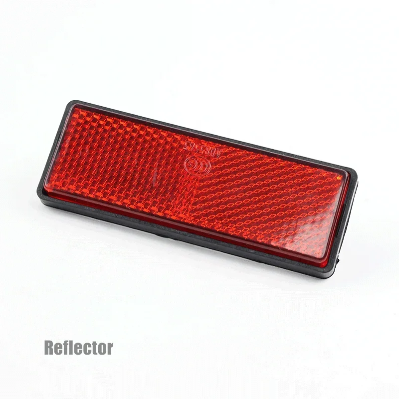 Motorcycle Night Reflective Warning Plate Quad Rectangle Reflective Plate Warning Reflector Sign Decal Accessories