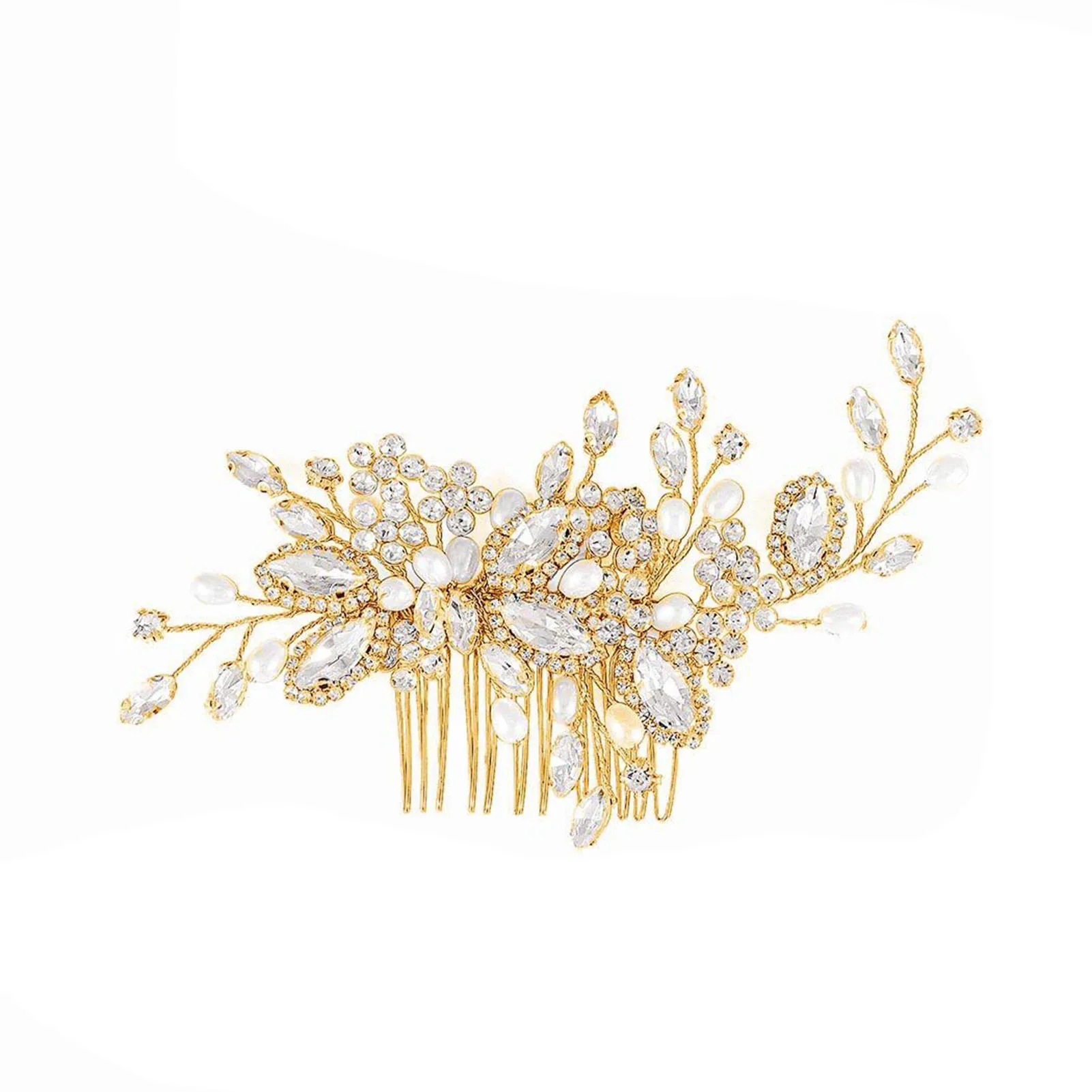 Hair Jewelry Headdress Hair Comb Beauty Luxurious Headdress with Smooth Teeth for Festival Wedding Party Head Decor