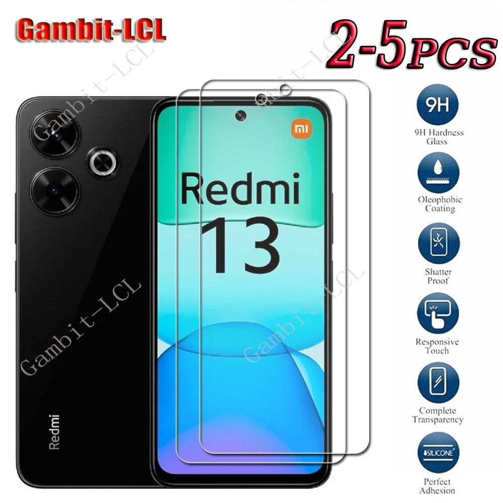 9h hd original gehärtetes Glas für Xiaomi Redmi 13 5g 4g 6.79 "redmi13 poco m6 pocom6 plus Displays chutz folie