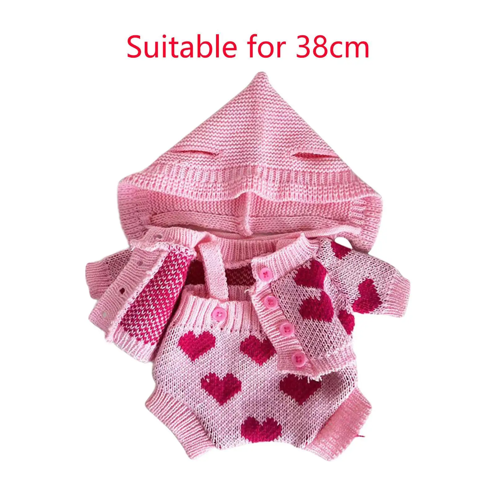 Conjunto de 2 roupas de boneca para bonecas de 38 cm com calças suspensas