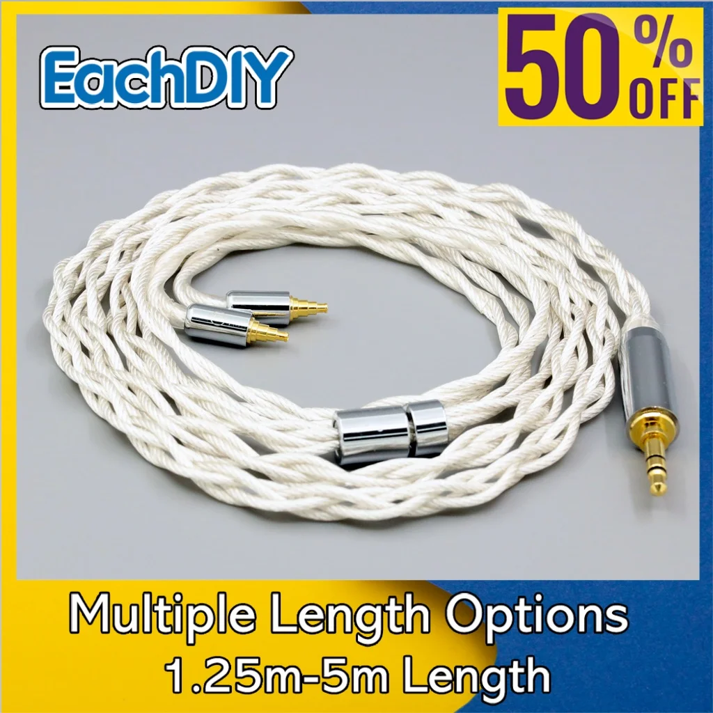 

Type2 Silver Plated Earphone Cable For Sennheiser IE40 Pro IE40pro Graphene 7N OCC 8129