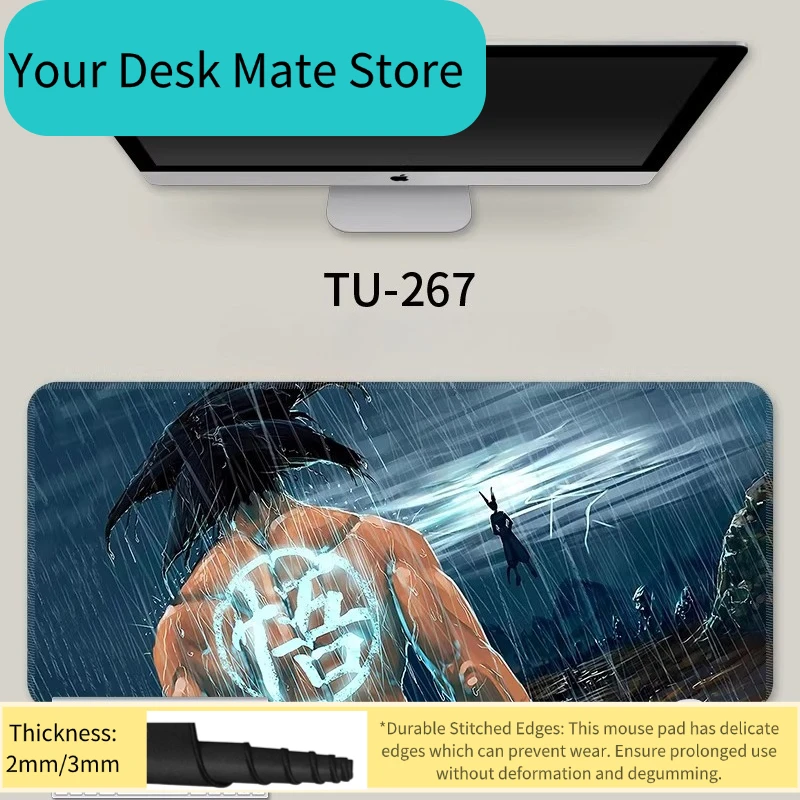 

High Definition Office Leather Mouse Pad Oversized Dragon Ball Boys Game Keyboard Pad Game Desk Desktop Pad Computer Table Mat