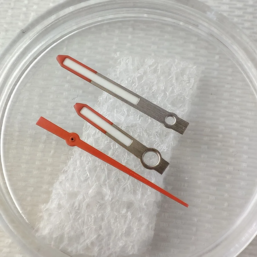NH35 Hands Drawing Process Silver Orange Hands Green Glowing Watch Accessories For NH34 NH35 NH36 NH38 NH70 4R 7S Movement