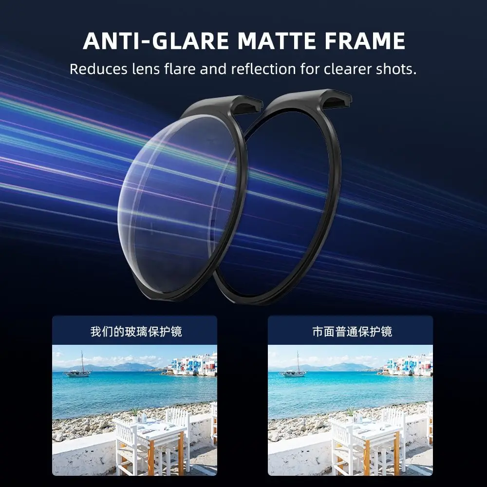 Optical Glass Lens Guard Anti-Scratch Durable Lens Protector Removable Protective Lens Cap for DJI Osmo 360