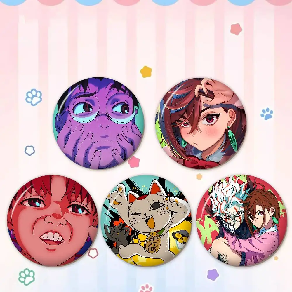 Hot Anime D-Dandadan Soft Button Pin Bright Printed Icon Gift For Friends Badge Collar Brooch Lapel Pin Metal
