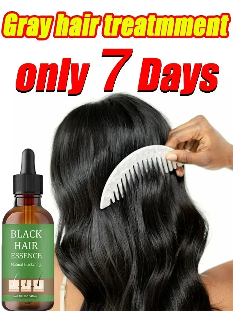 HOT SALE Healthy White To Black hair Anti-grey hair essence Serum treatment restore quickly turns white ahair into black natural