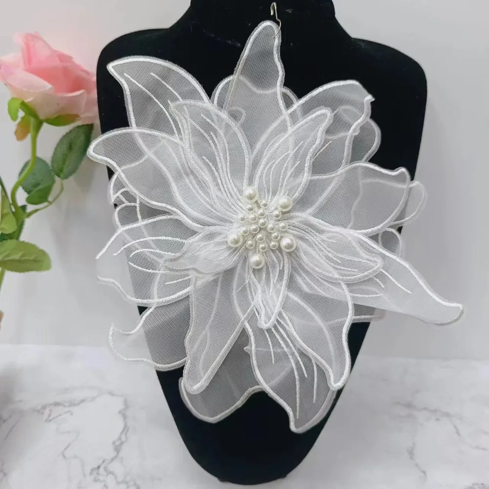 

Jewelry Accessories Cloth Fabric Collar Flower Handmade Lace Flower Flower Brooch Pins DIY Sew Lapel Pins