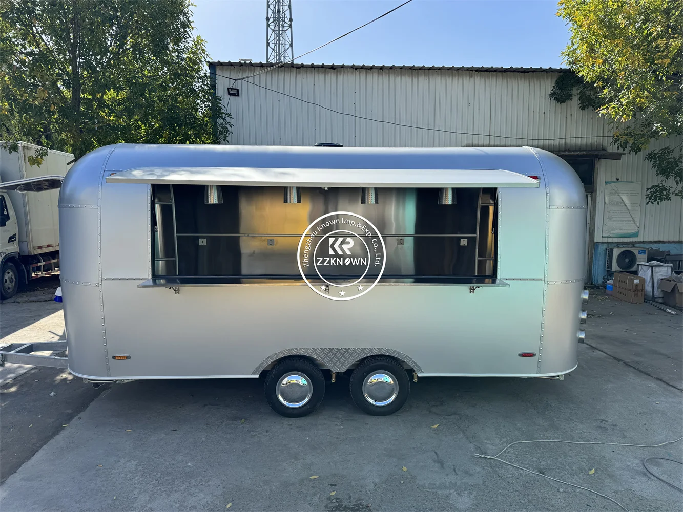 Mobile Airstream Food Cart And Food Trailers Fully Equipped Mobile Coffee Ice Cream Fast Food Truck With Full Kitchen