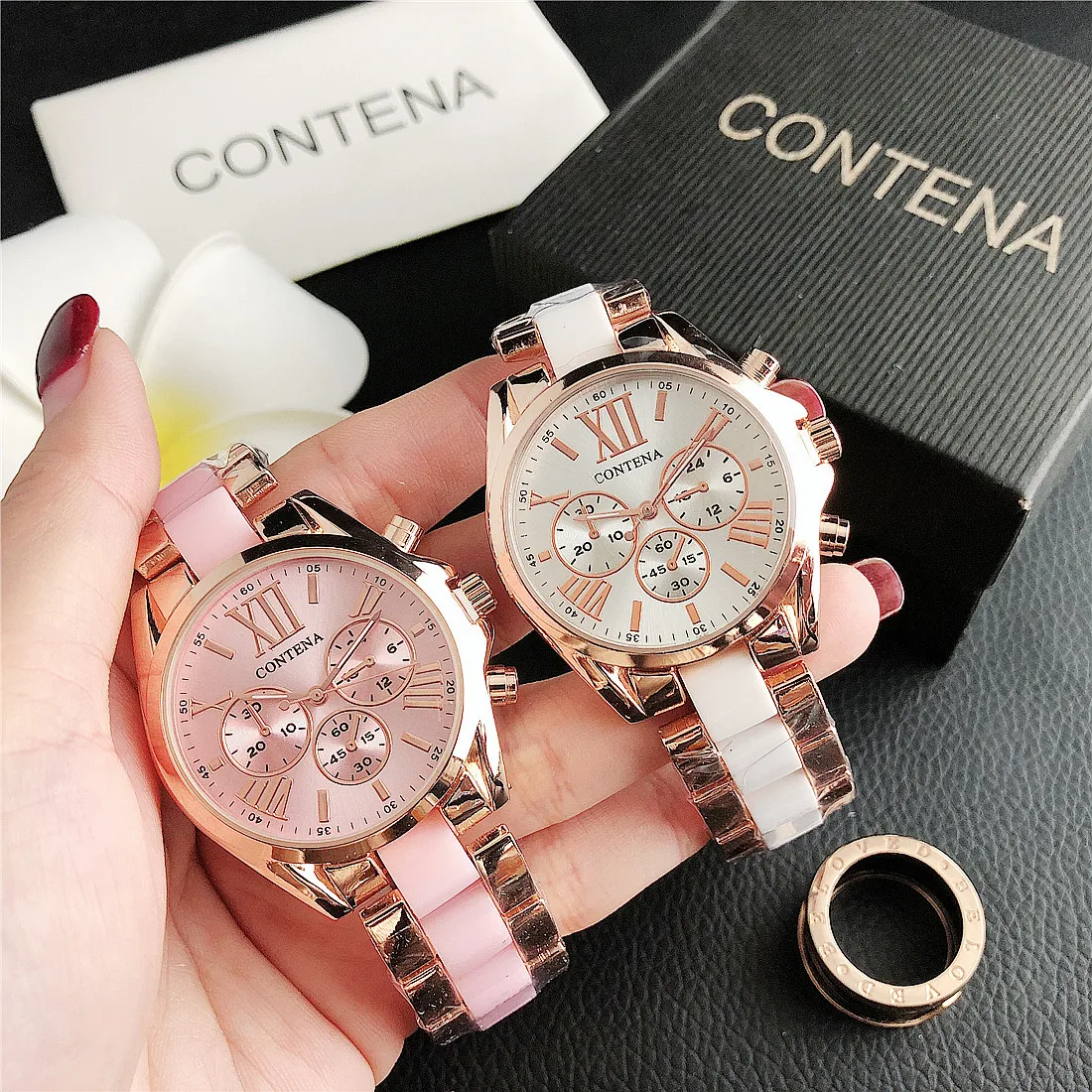 

Elegant Woman Watch Luxury Waterproof Rose Gold Bracelet Lady Watches Hand Clock Gift For Girlfriend High Quality Zegarek Damski