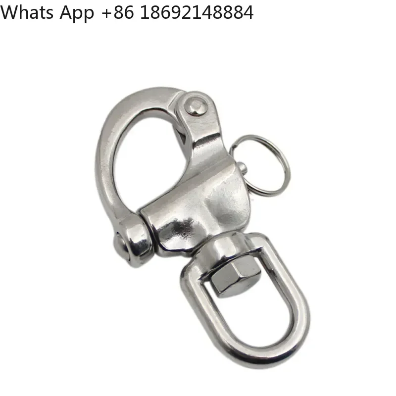 3-Turn Rotary Spring Shackle for Stainless Steel Quick Disassembly Hand Pull Fast Hook
