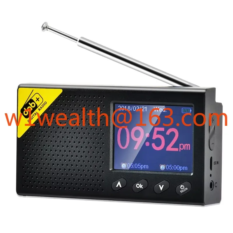 

Portable digital radio station Bluetooth digital radio/digital radio, automatic digital clock FM radio