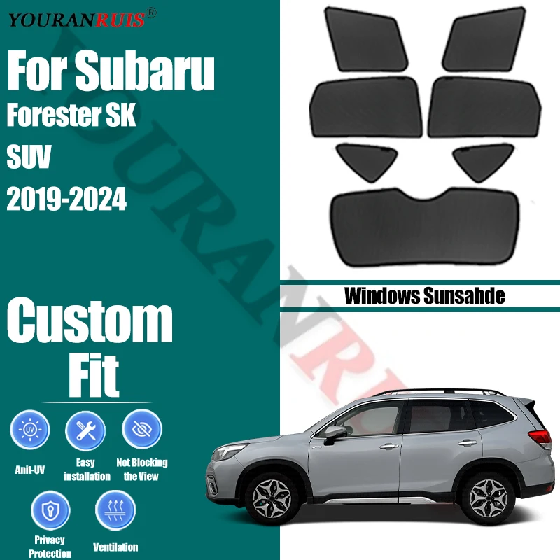 

Для Subaru Forester SK SUV 2019-2024 магнитный индивидуальный солнцезащитный козырек для окон автомобиля, защита от ультрафиолета, детская автомобильная сетка для штор