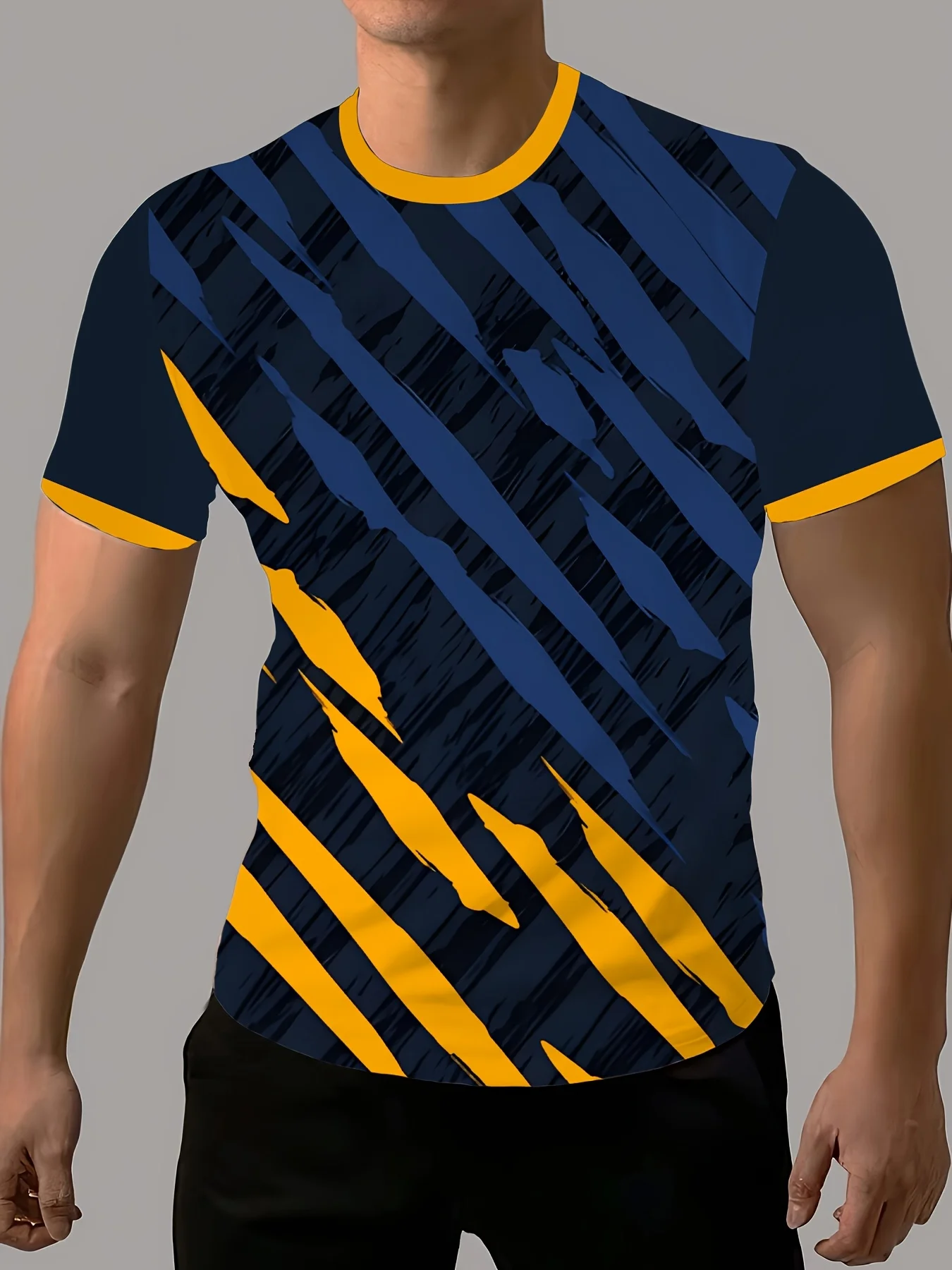 

Men'S 3D Motorcycle Graphic T-Shirt - Stylish Rider Design, Short Sleeve, Comfortable & Trendy Casual Wear for Summer,