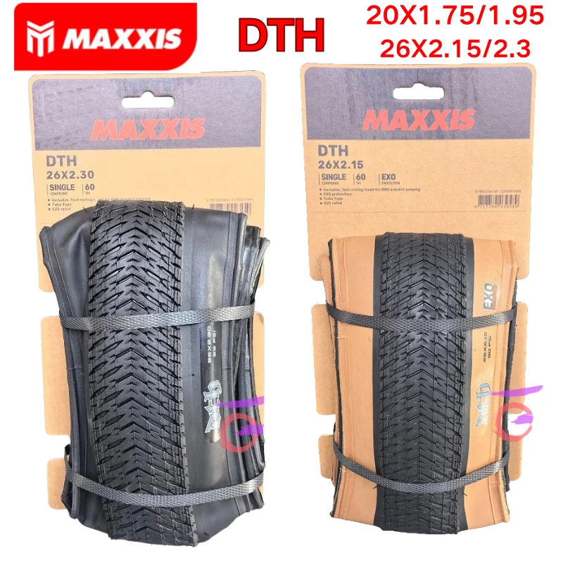 

MAXXIS DTH(M147P) 26x2,3 26x2,15 20X1.75 велосипедные шины для горных велосипедов, EXO полностью черные и с глубоким кожаным краем