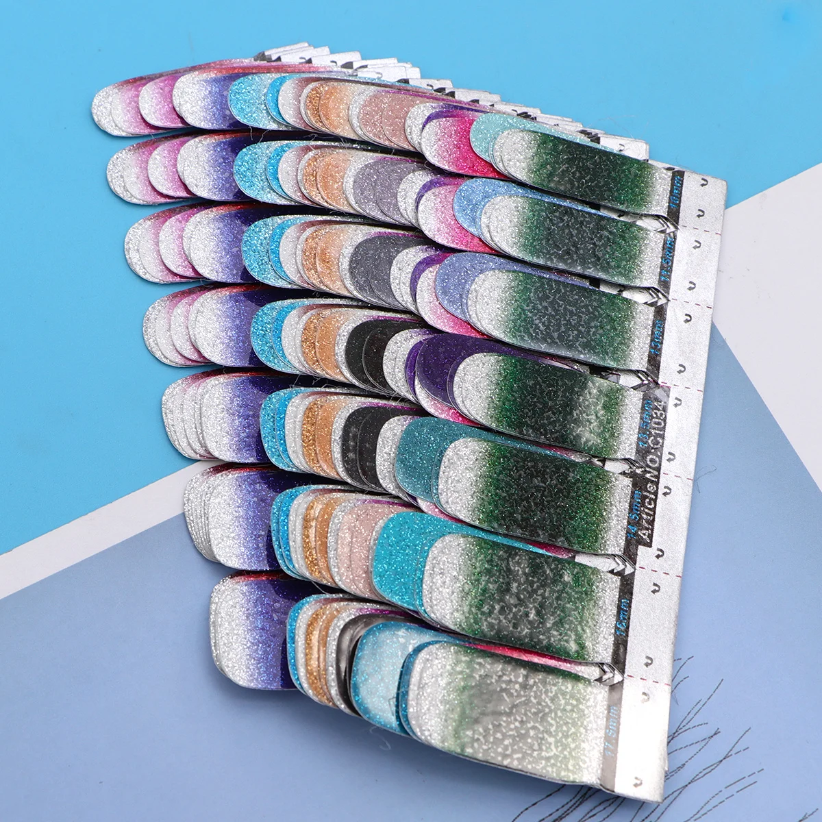 

14pcs Gradient Nail Art Stickers Decals for Women Fashion Manicure Design