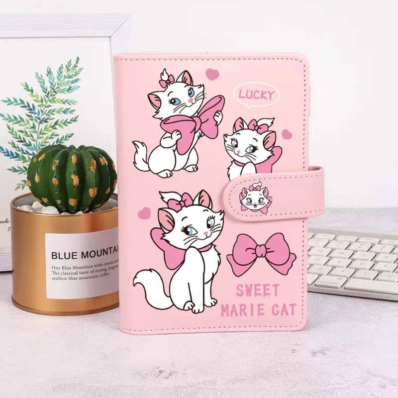 Disney Marie Cat The Aristocats A6 Pu Leather Budget Binder Notebook periferiche Hand Ledger Joint Cartoon Binder regali di compleanno