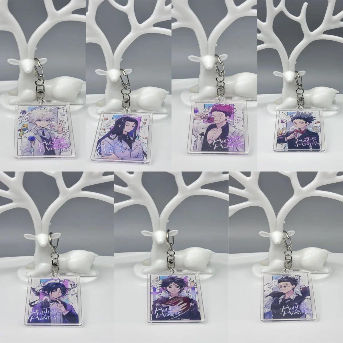 6CM Hot Anime Hunter Boy Acrylic Keychain Model Cosplay Charm Characters Ornament Accessories Goods Collection Gifts