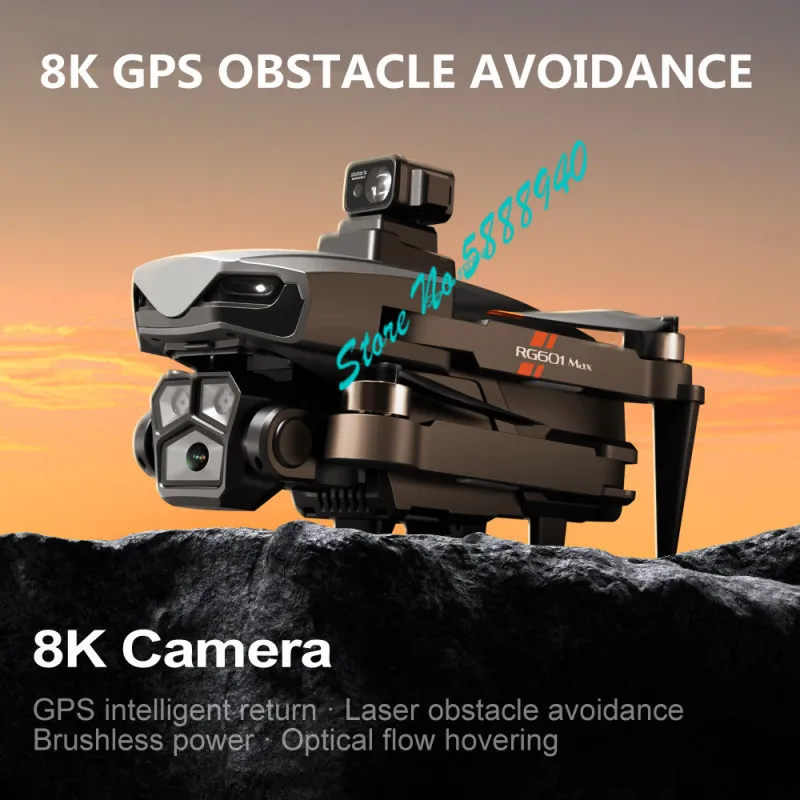 Professional 8K Aerial GPS Return Brushless WIFI FPV RC Drone 5G 360° Obstacle Avoidance Headless Mode Remote Control Quadcopter