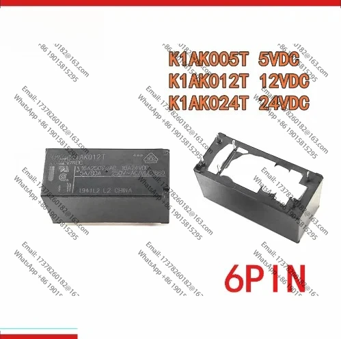 

10PCS/lot 100%Original New Relay K1AK005T 5VDC K1AK012T 12VDC K1AK024T 24VDC K1CK005W K1CK012W K1CK024W 16A 6PIN/8PIN