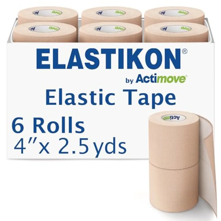 

Elastic Athletic Tape - Provides Support for Sprains, Strains, Muscle juries - for Sport and Veterary Applications -.5, Rolls