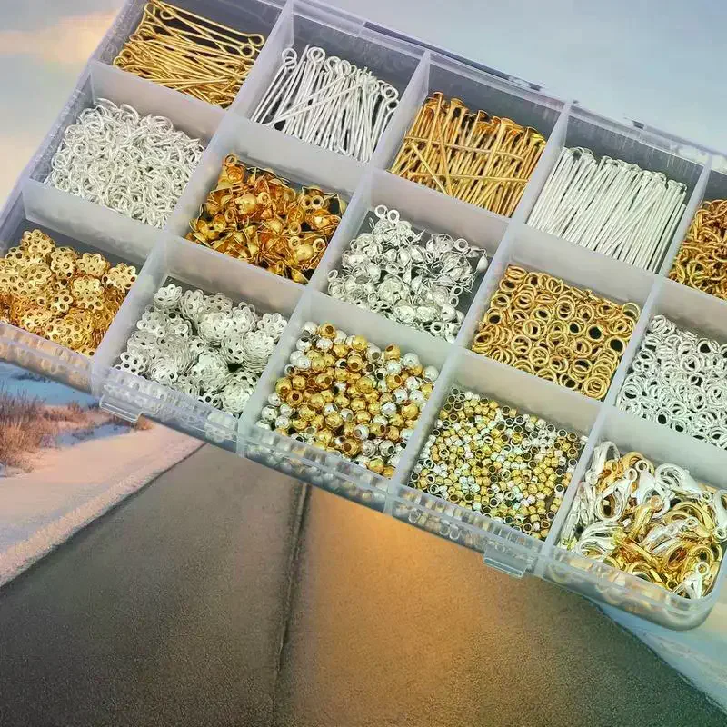 1260pcs/Set Jewelry Making Starter Kit Earrings Necklace Findings DIY Beads Jewelry AccessoriesSuitable For Adults And Beginners