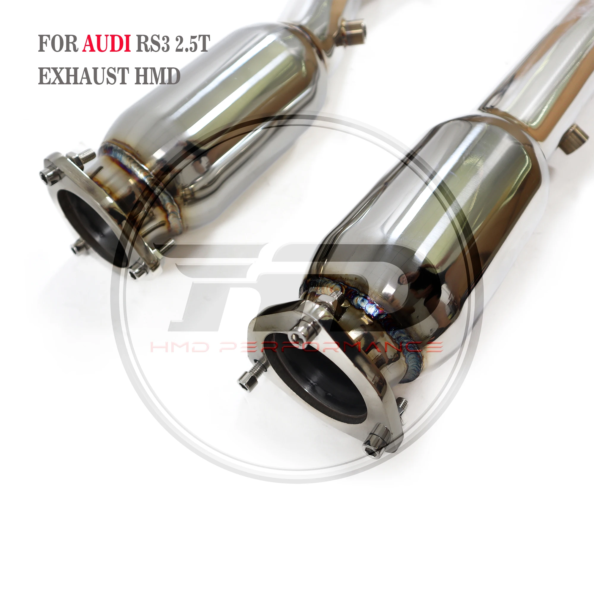 

HMD High Flow Performance Downpipe for Audi RS3 TTRS RSQ3 2.5T Exhaust System With Heat Shield OPF Middle Pipe