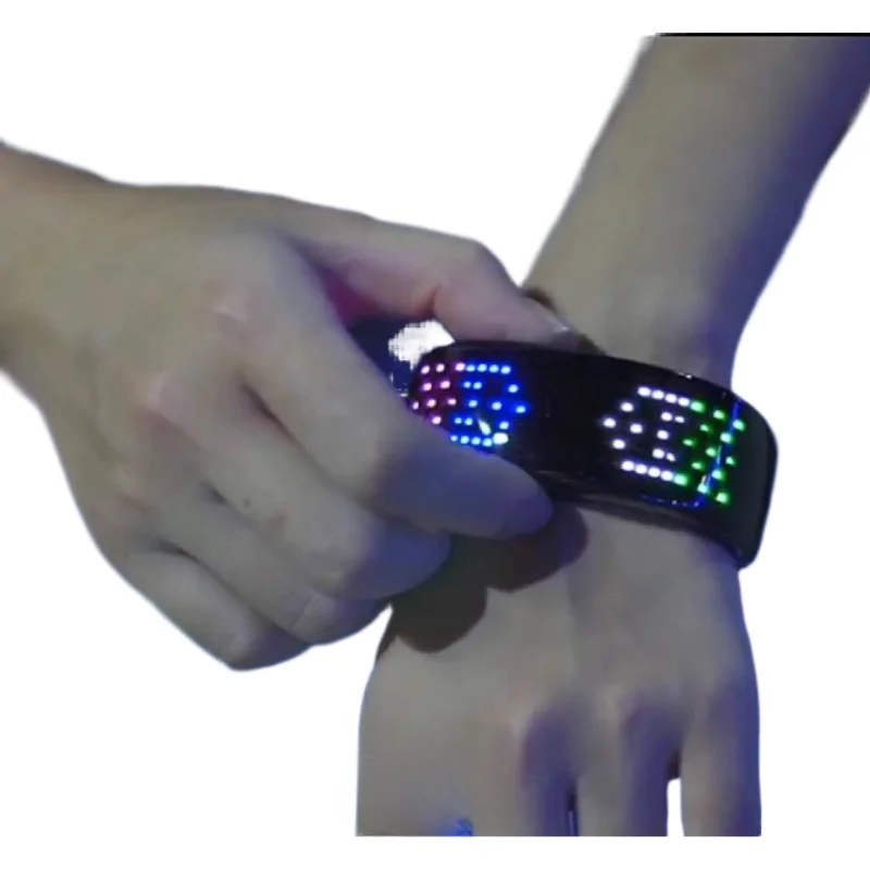 

Led Light App Can Customize The Text Graffiti Bracelet