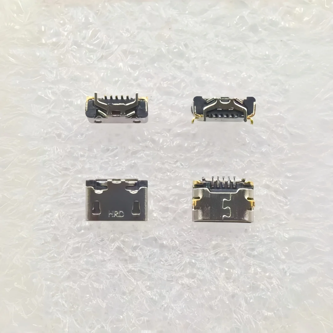 Micro USB 5Pin Jack Ox Horn Four Legs Plate Female Socket Mini Connector 7.2mm For K11 V8 8600 Mobile Phone Charging Tail Plug