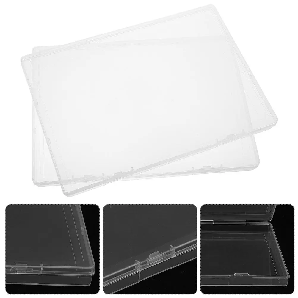 

3Pcs Birth Certificate Organizer Clear Storage Boxes Portable Document Holder Plastic File Box Important Papers