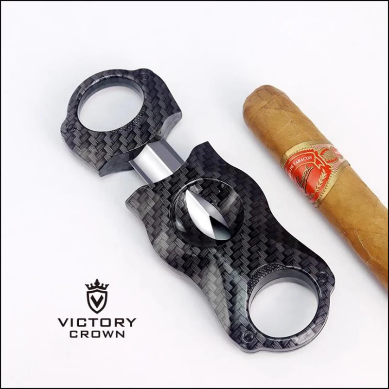 

Ultralight V Cigar Cutter Carbon Fiber Cigar Scissors Classic Guillotine Pocket Kinfe Smoking Cigar Accessories Free Shipping