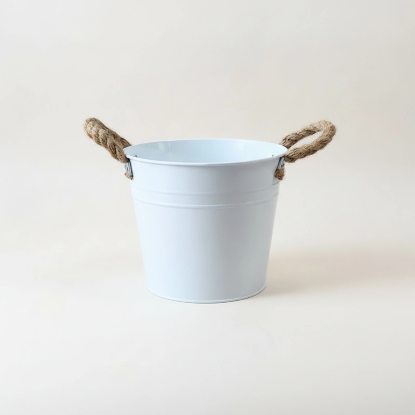 Planter Container with Rope Handles Decorative Metal Planter with Rope Handles Container Shallow Outdoor for Gardeners, Patio