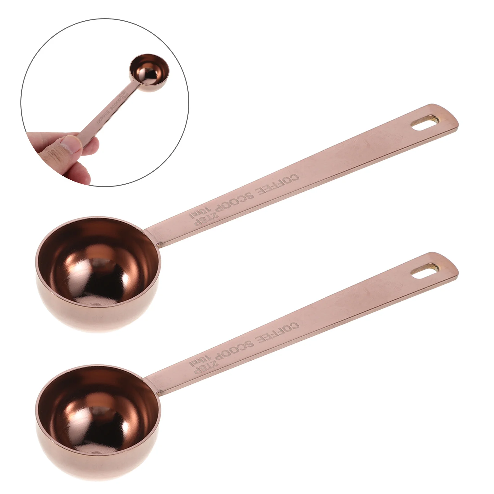 

2Pcs Coffee Measuring Spoon Stainless Steel 10Ml Tablespoon Scoop for Ground Coffee Baking Matcha Powder Kitchen Tool