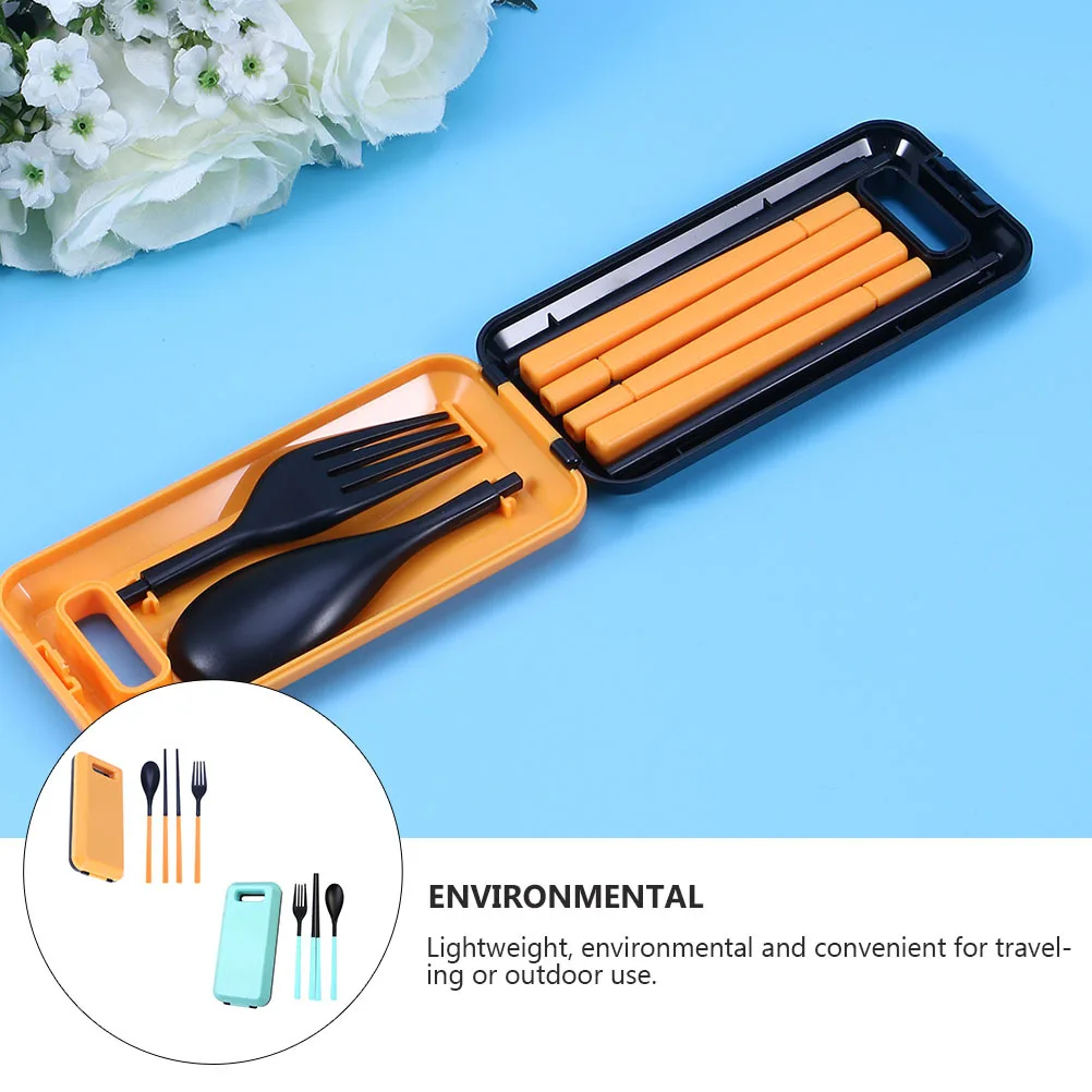 

Foldable Cutlery Set 2 Sets Portable Camping Tableware Kit Lightweight Eco-Friendly Dishware For Outdoor Travel With