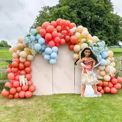 114pcs Moana Princess Theme Birthday Party Decoration Number Aluminum Ballon Baby Shower Photography Pprops Anime Ornaments Gift