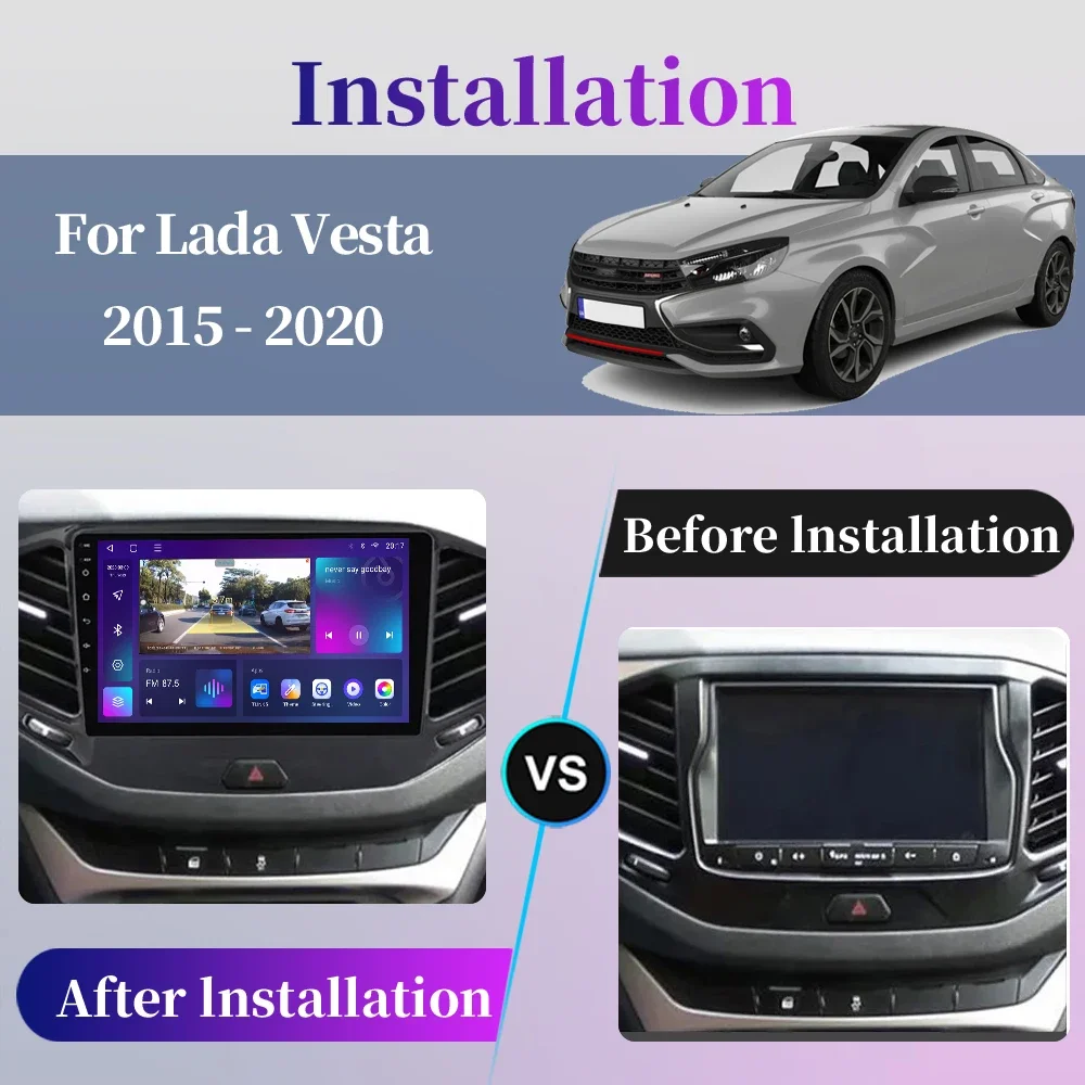 For LADA Vesta Cross Sport 2015 2016 2017 2018 2019 Android Car Radio Multimedia Player Navigation GPS Touch Screen Auto Carplay