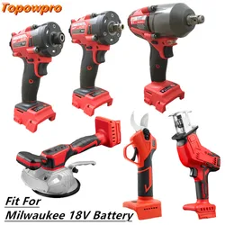 Cordless Chave Elétrica e Chave de Fenda, Poda Tesoura, telha Deitado Máquina, alternativa Serra, 18V Bateria, Fit para Milwaukee