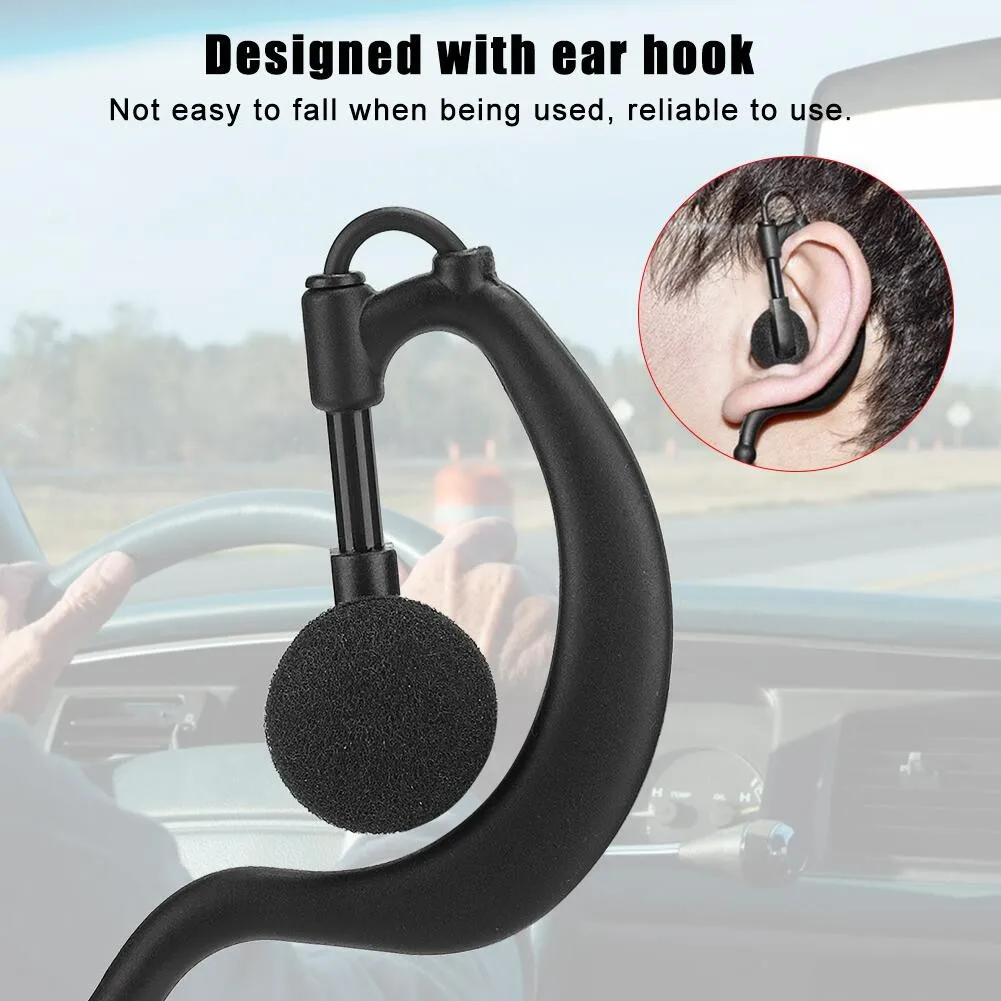 IP54 Waterproof G-Shape Earpiece Headset for ICOM IC-M33, IC-M25, IC-M34-Marine Grade, Secure Fit, Clear Audio