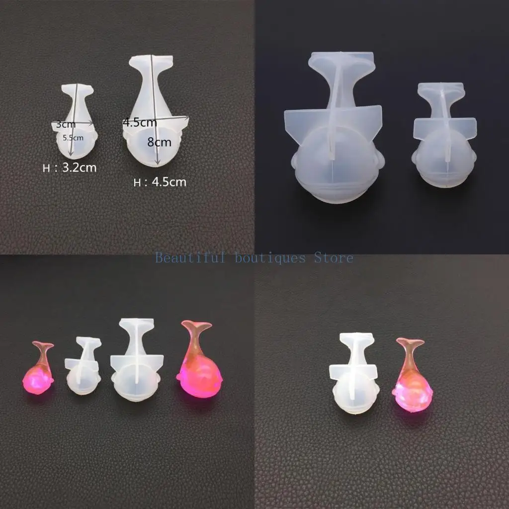 U4LF UV Epoxy Resin DIY Jewelry Tool Mirror Dolphin Mold DIY Supplies Necessary Home Ornaments Christmas Casting Tool