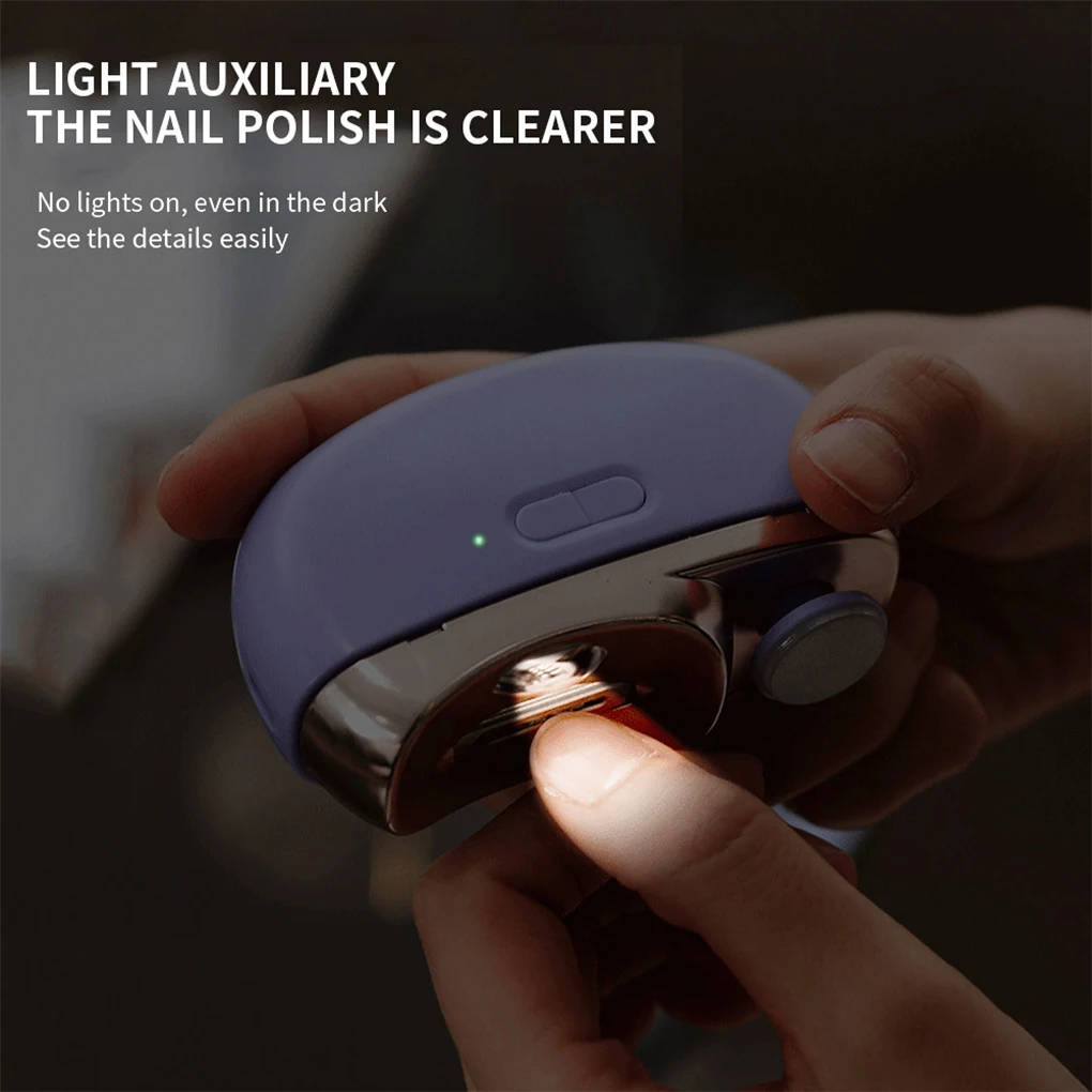 Automatyczny obcinacz do paznokci z oświetleniem i funkcją podświetlania, nożyczki do paznokci u stóp, pedicure.