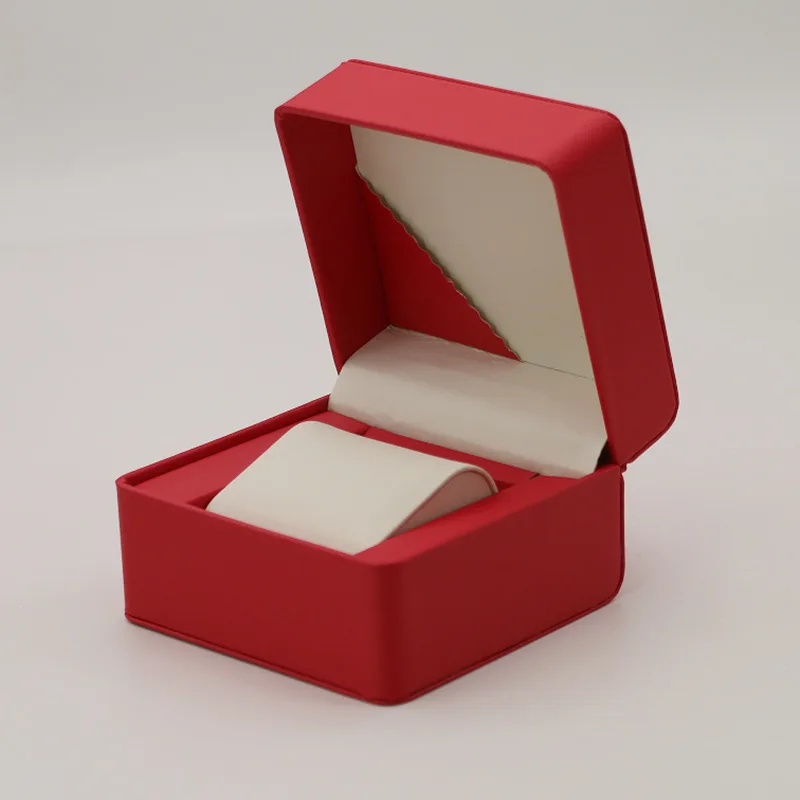 Pu Leather Watch Box Delicate Watch Storage Case Single Watch Box Light For Home Storage Daily Carrying Cross-Border