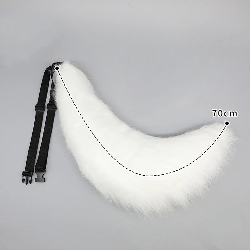 Oversize pele do falso raposa cauda halloween lobisomem cauda cosplay acessórios de fantasia para mulheres homens adolescentes meninas 70cm