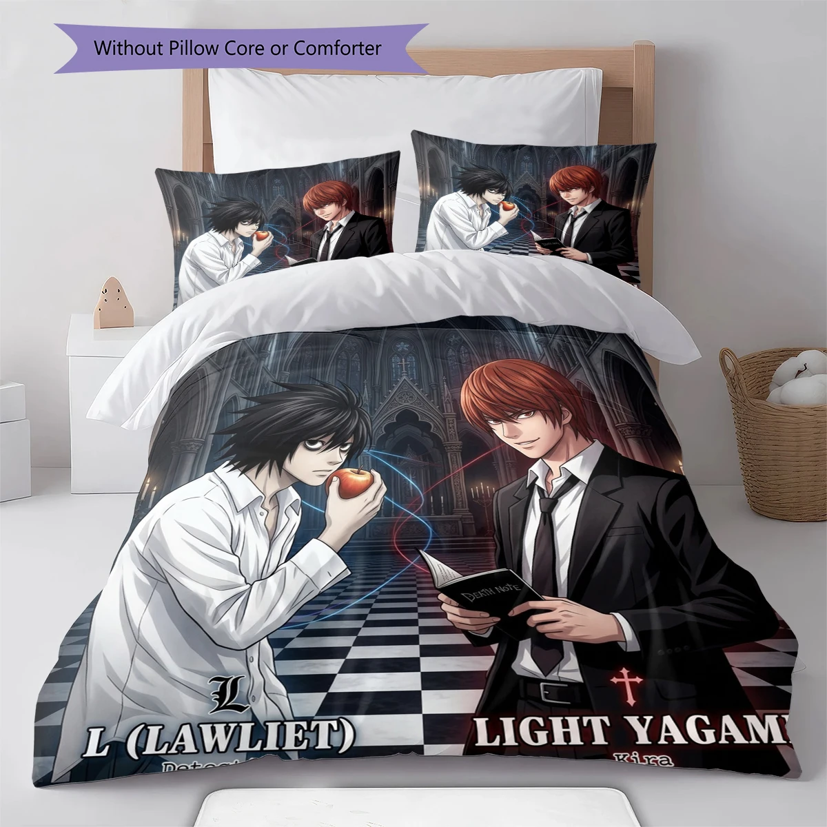 Death Note Duvet Cover Soft Comfortable, Children Bedding Gift,Various Sizes -HE18