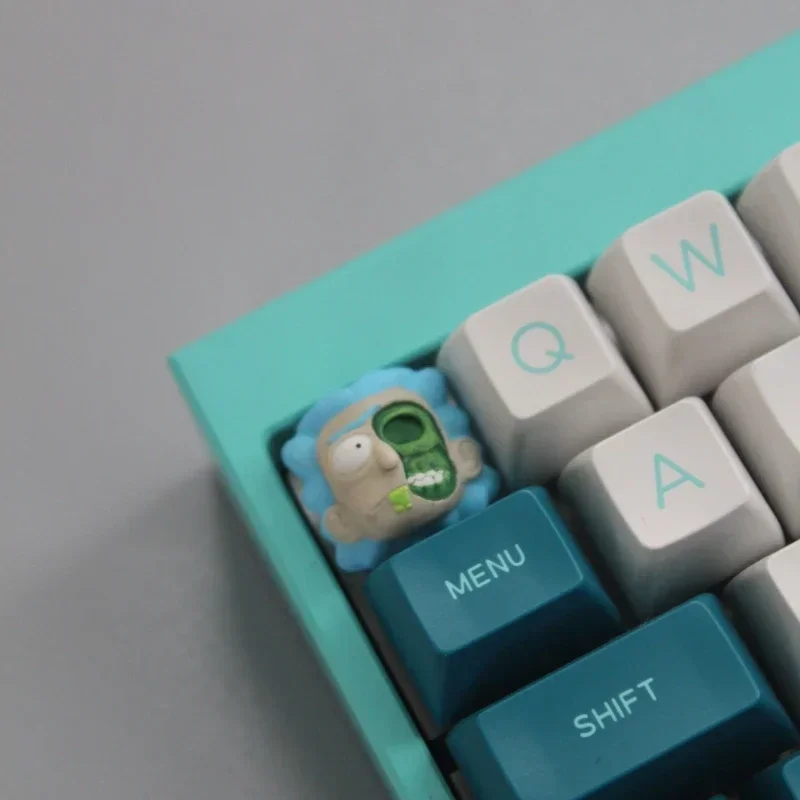 cute Anime Keycaps  PBT Custom Cherry Key Cap 3D Resin Cute Artisan Anime Keyboard Caps for Mechanical Keyboard MX Switch