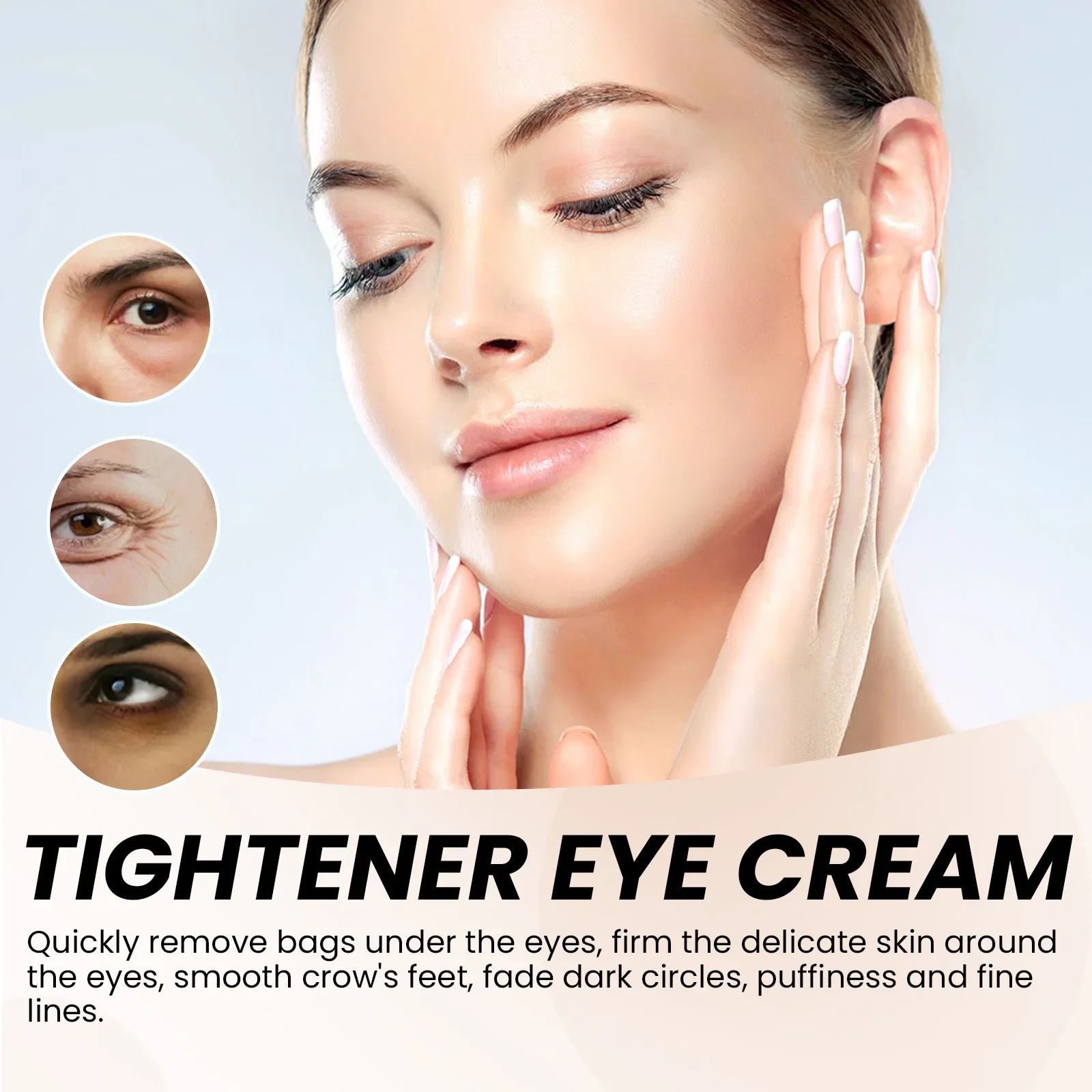 Eelhoe Instant Firming Eye Cream Moisture Replenishment Fade Wrinkles Eye Bags and Dark Circle Tighten Skin Around Eyes